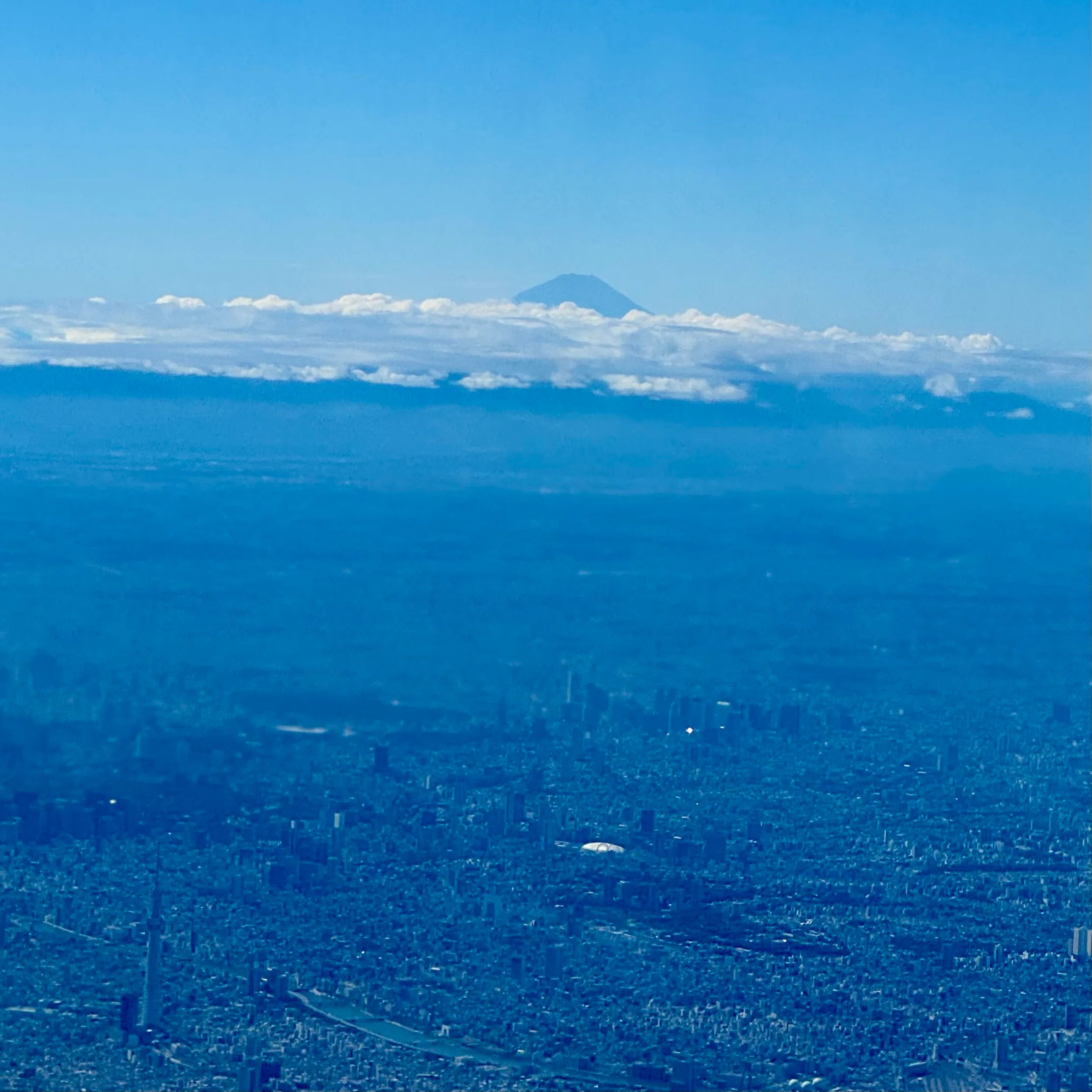 Fuji aus dem Flugzeug